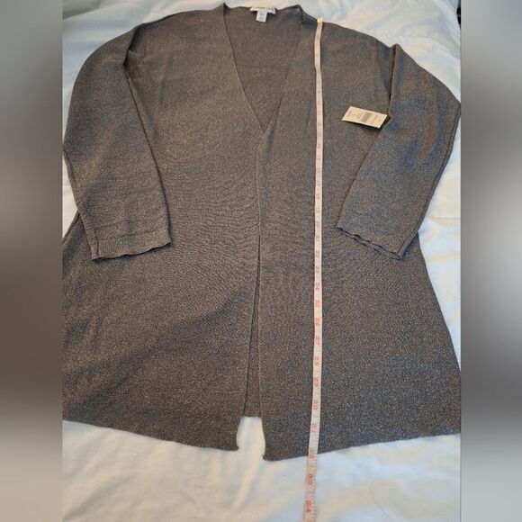 NWT Cold Water Creek M metallic open sweater - Picture 4 of 9